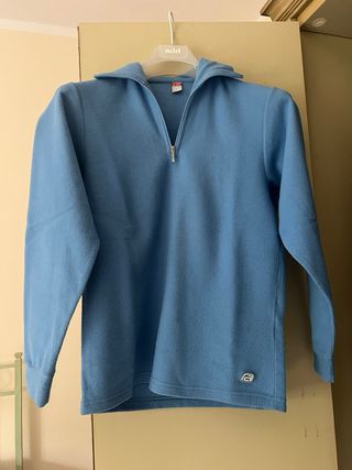 Pile donna mezza zip firmato Ast colore azzurro