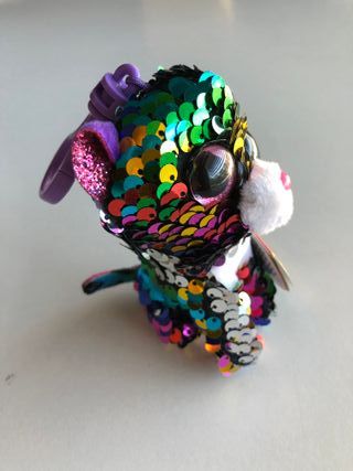 Ty Flippables gatito lentejuelas llavero NUEVO