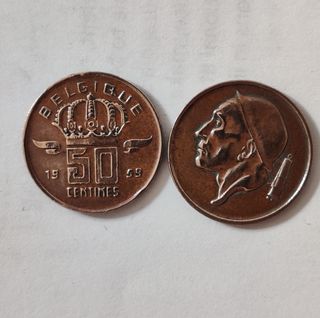 Moneda 50 céntimos Belgica BELGIQUE