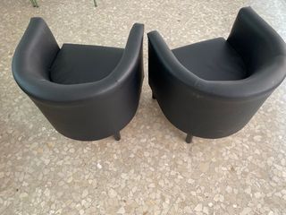 2 sillones piel sintética Ikea