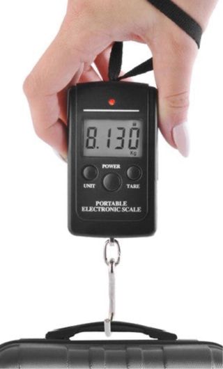 Báscula con gancho led, 40 kg