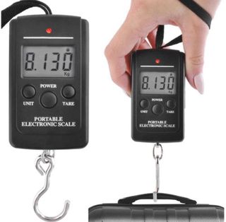 Báscula con gancho led, 40 kg