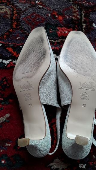 Zapatos destalonados de piel N 39