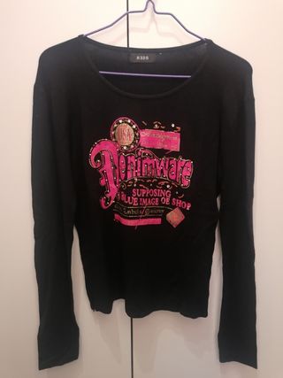 Maglioncino Reds con disegno fuxia