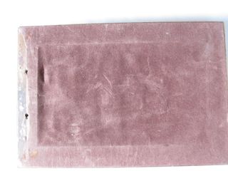 Vassoio antico in legno piano vetro decoro cucito