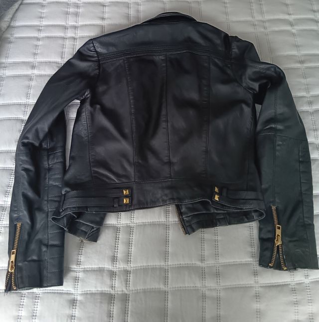 Biker.Cazadora piel talla S