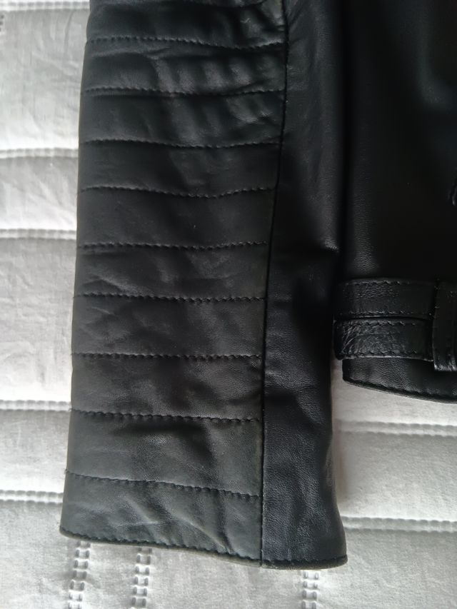 Biker.Cazadora piel talla S