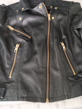 Biker.Cazadora piel talla S.