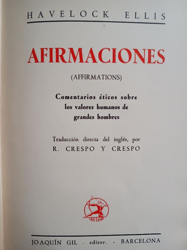 Afirmaciones 1936 Havelock Ellis Crespo