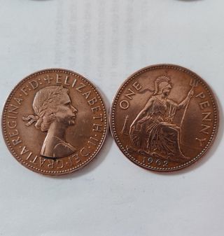 Moneda 1 penique 1962