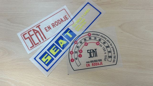 Lote pegatinas transparentes coches clásicos