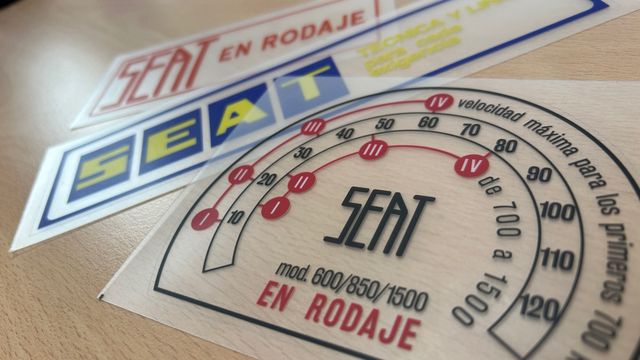 Lote pegatinas transparentes coches clásicos