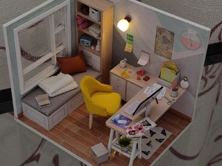 MINIATURA casita casa muñecas estudio maqueta