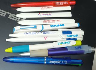 Lote 60 bolígrafos publicidad farmaceuti