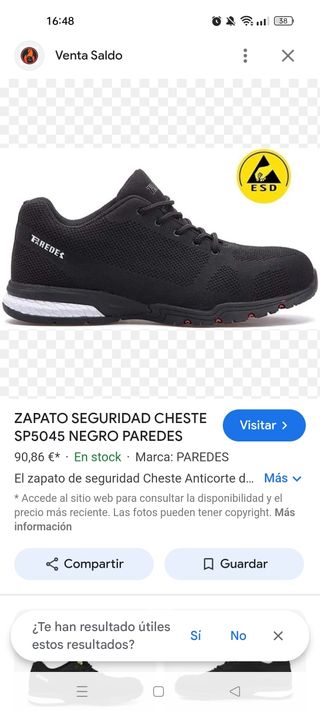 Zapatillas seguridad Paredes 38