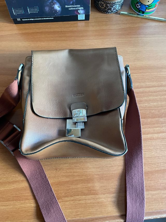 Bandolera o Cartera piel marron