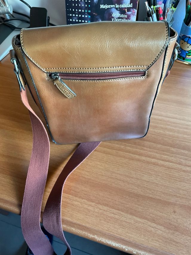 Bandolera o Cartera piel marron