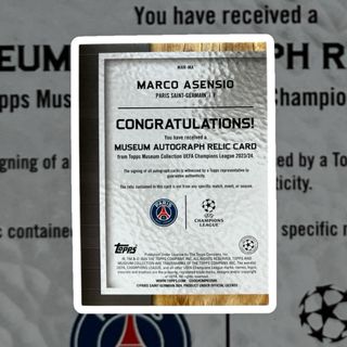 MARCO ASENSIO /75 TOPPS MUSEUM PSG PANINI
