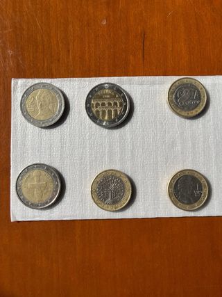 Moneda 2€ 1€ 50 céntimos austria chipre grecia
