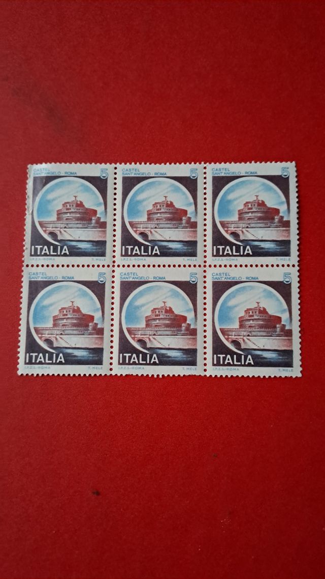 N. 6 Francobolli lire 5 l'uno