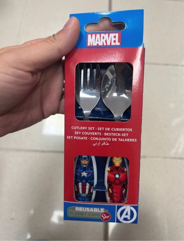 Posate acciaio Avengers Marvel