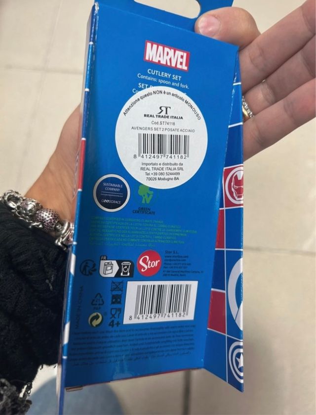 Posate acciaio Avengers Marvel