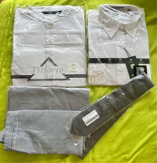 Camisa blanca + mandil + corvata