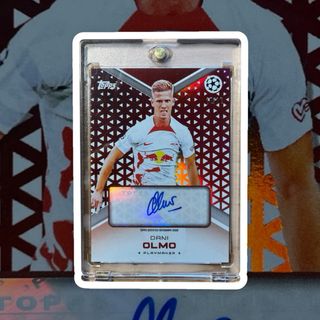 DANI OLMO /10 FIRMA AUTO TOPPS PANINI FCB