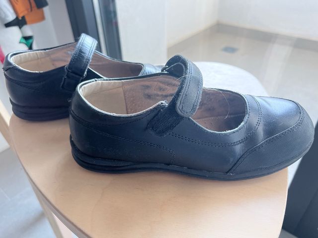 Zapatos 35 piel colegio uniforme negros