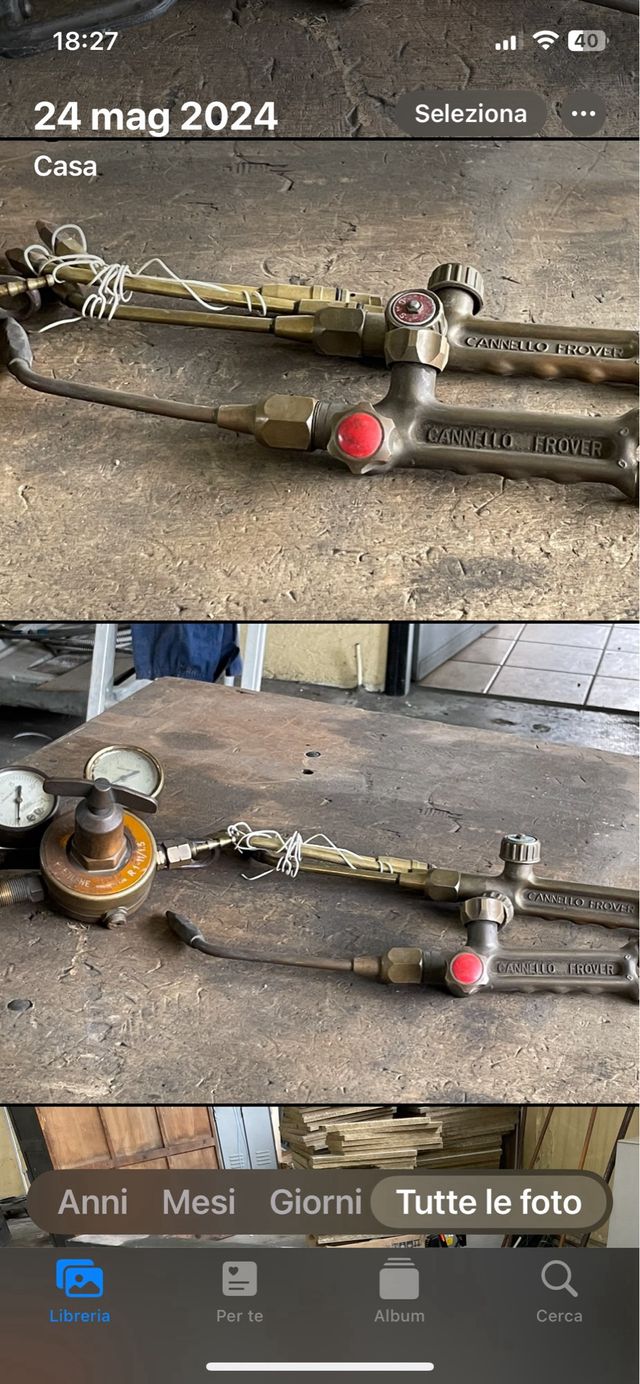 Cannello per ossigeno acetilene e manometri