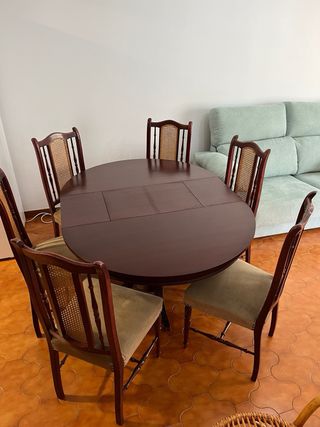 6 sillas de madera