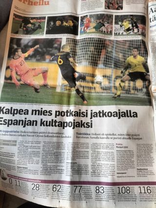 Diario Finés Mundial Sudáfrica Iniesta