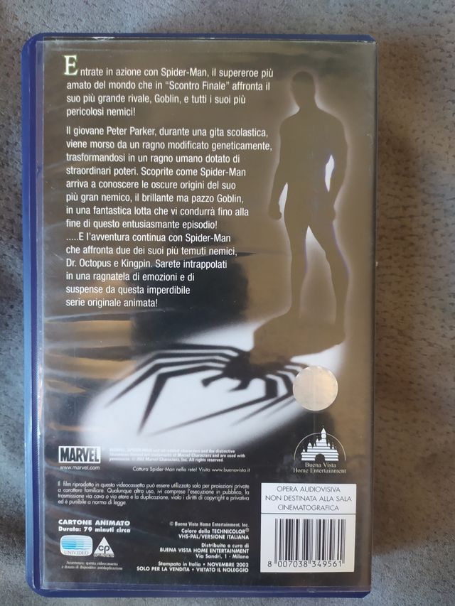 Vhs Spider-Man Scontro finale 