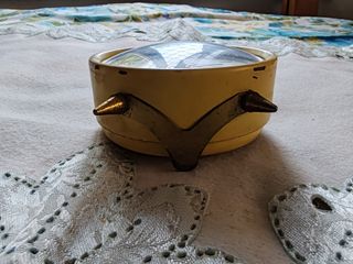 Orologio meccanico beige da tavolo "Ritz" Vintage