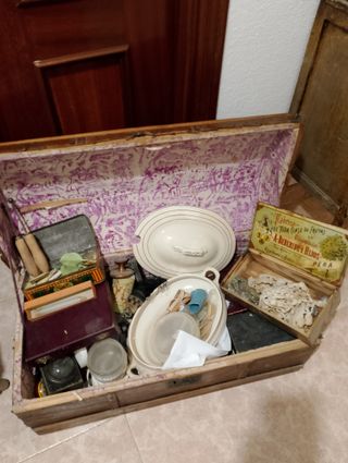 ANTIGUO BAUL COFRE ARCA "PEQUEÑO"