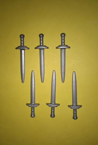 Playmobil lote 6 espadas medieval