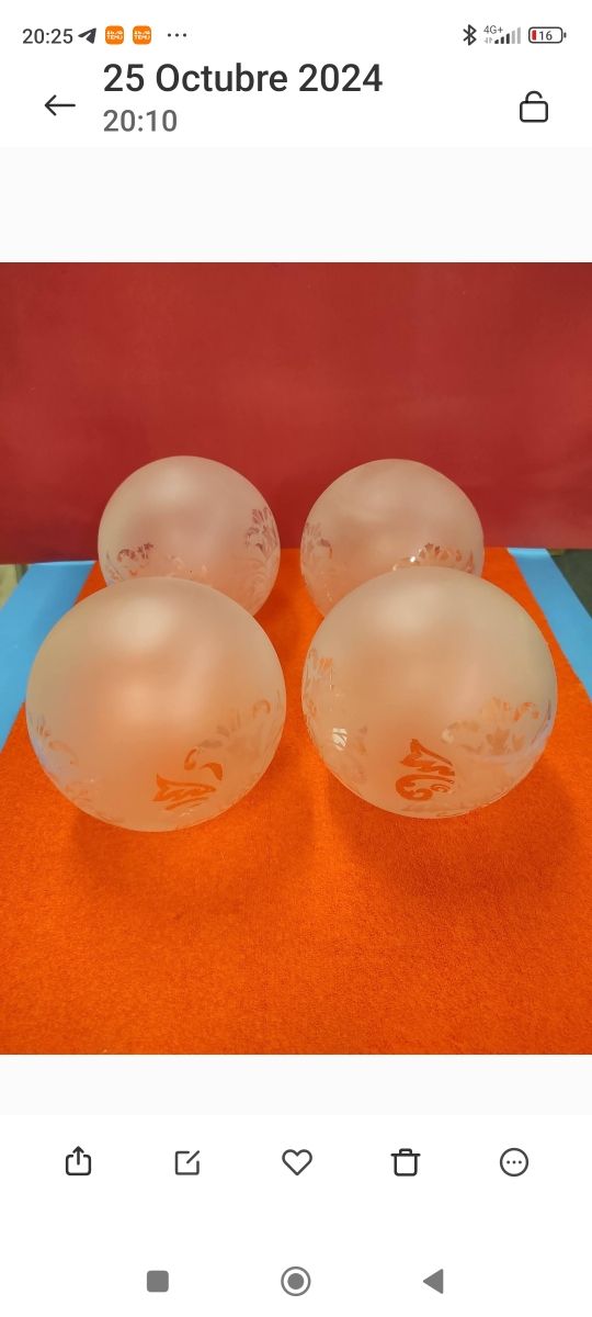 Tulipa bola cristal acido 13 cm 4 unidades