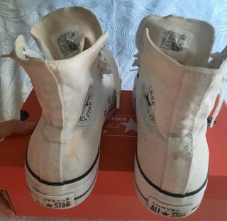 Converse blancas altas con plataforma