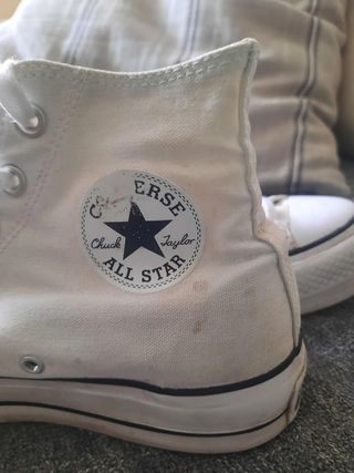 Converse blancas altas con plataforma