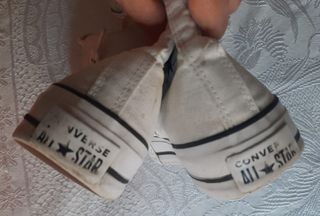 Converse blancas altas con plataforma
