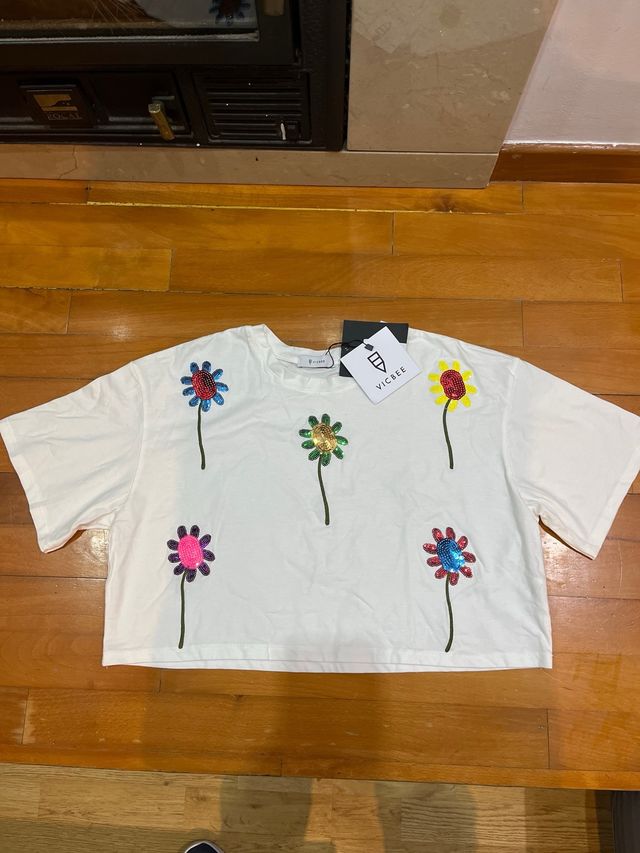 Camiseta corta blanca Talla S