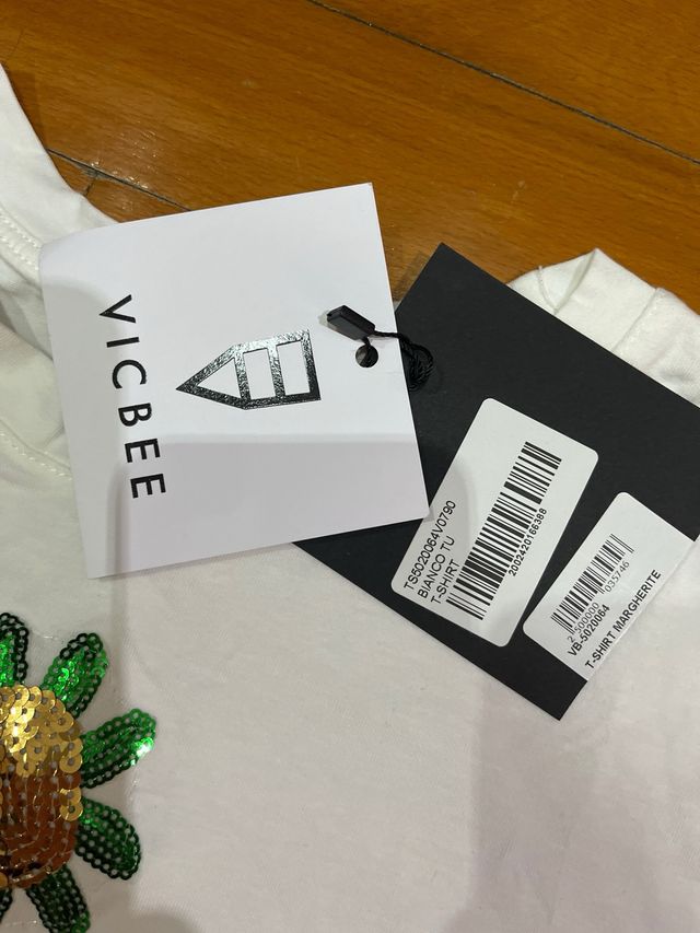 Camiseta corta blanca Talla S