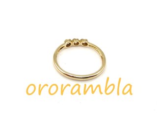Anillo oro 18k 3 circonitas