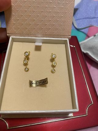 Pendientes oro 18k trepadores
