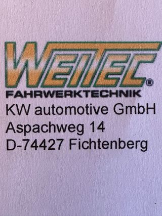 Suspension Roscada Weitec by Kw Golf 1,Jetta 1
