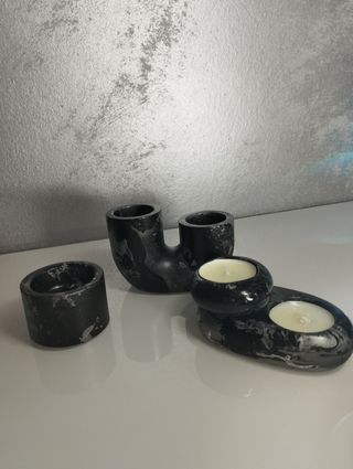 Set soprammobili candelabro portacamdela