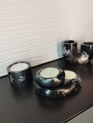 Set soprammobili candelabro portacamdela