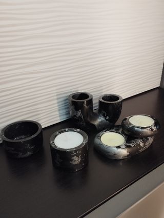 Set soprammobili candelabro portacamdela