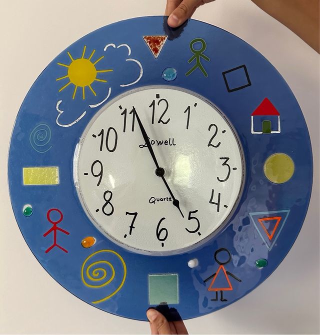 Orologio da parete blu 42 cm