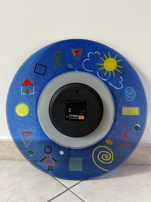 Orologio da parete blu 42 cm